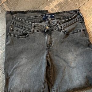 Hollister Women's Dark Gray Flare Jean low rise baggy